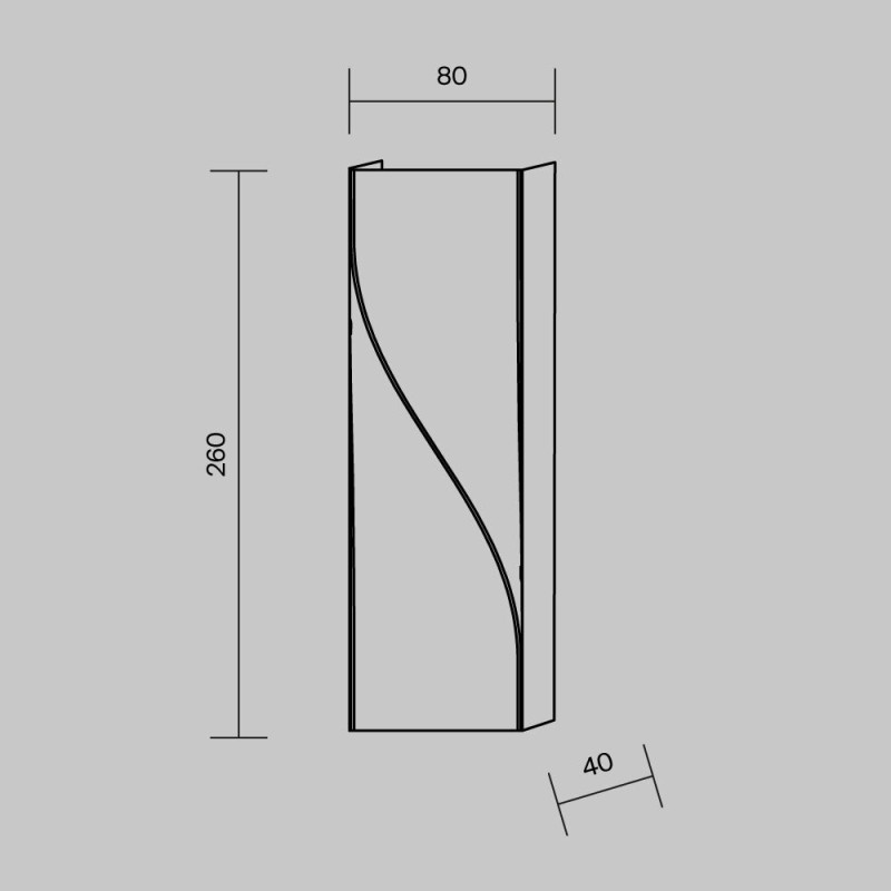 Настенный светильник Maytoni LED Twist O040WL-L11B3K, 11W LED, 3000K, черный