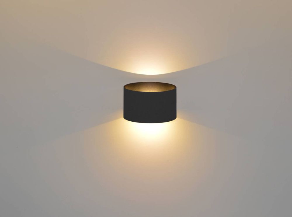 Светильник Ø170 x W135 x H90, мм, 2*5W 3000K, BK (Черный) Rilon PL-469B BK