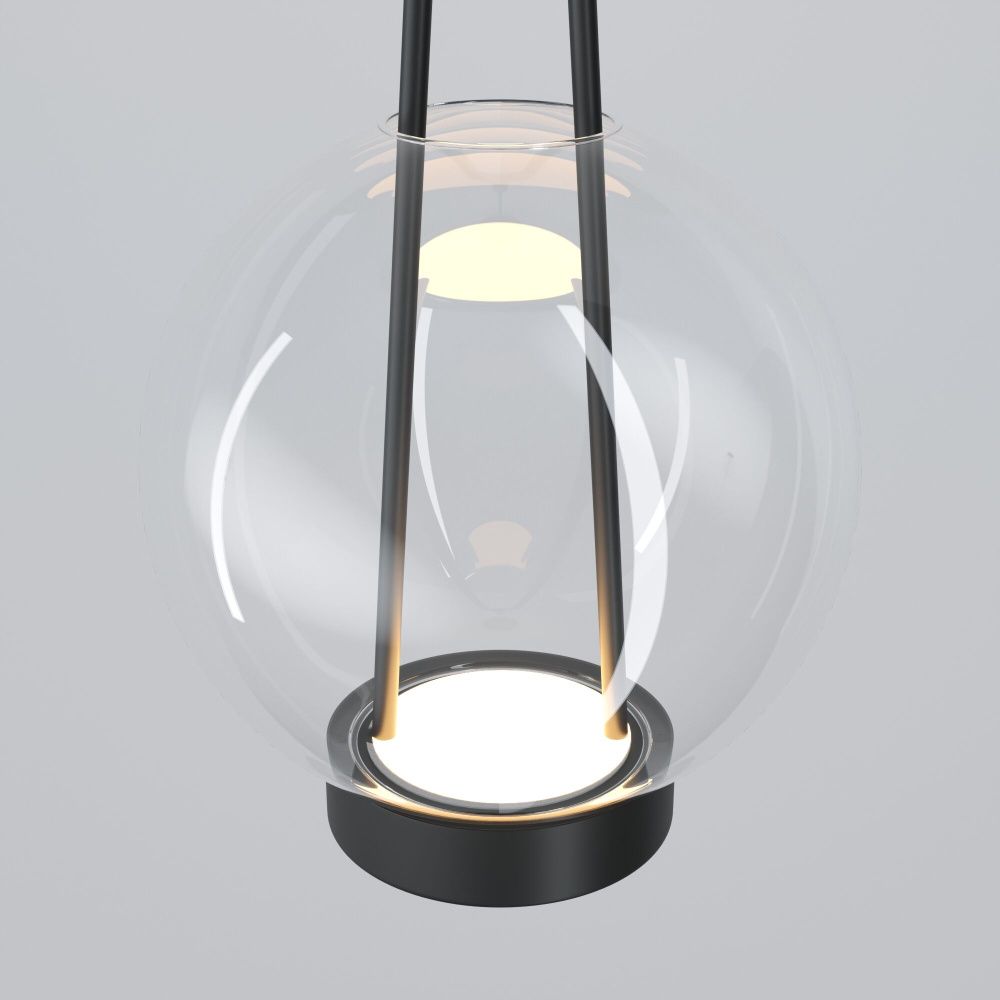 Подвесной светильник 20*20*40-120 см, LED*15W, 3000K, Eurosvet Frasco 50267/1 LED, черный, a069346