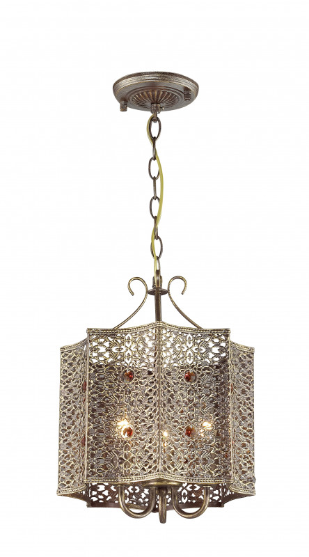 Подвесная люстра Favourite Bazar 1624-3P, D290*H450/1185, золотисто-коричневый