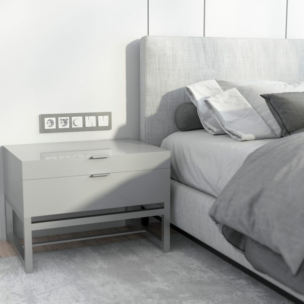 W0053506 Рамка на 5 постов  AluMax, алюминий Werkel, 4690389214318