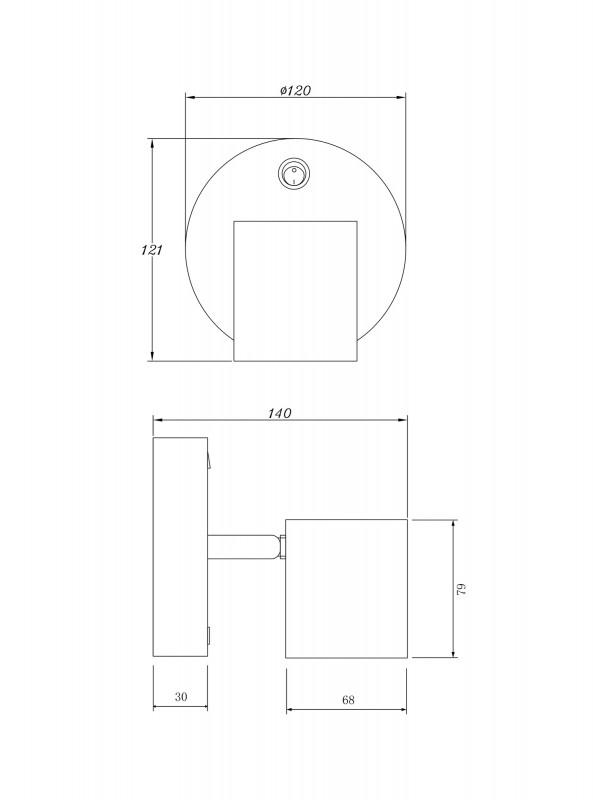 Светодиодный светильник 12 см, 6W, 3000K, Freya PointFive FR10006CW-L6W, белый