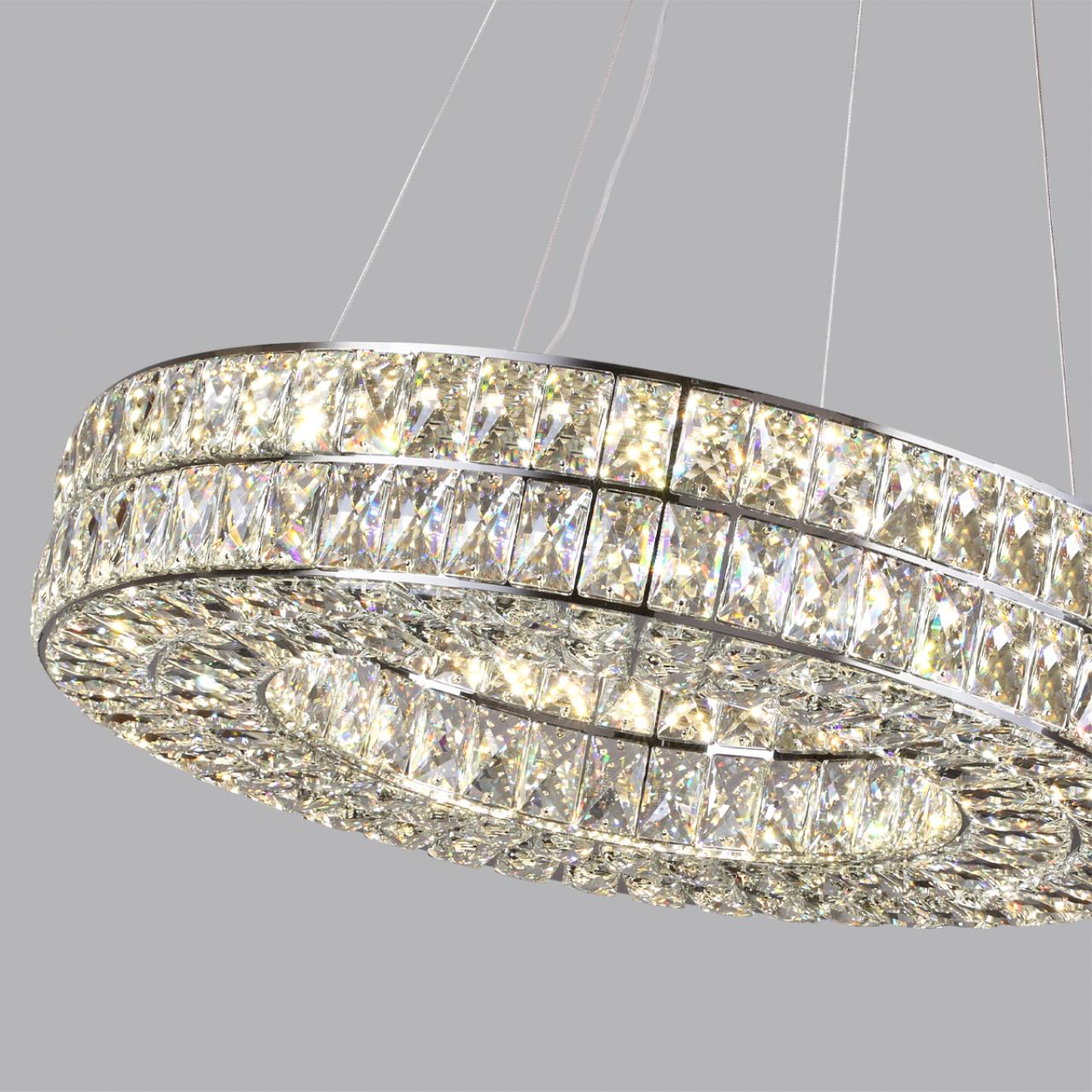 Люстра 60*60*120 см, 1 LED*52W, 4000 К, Odeon Light Panta, хром 4927/52L