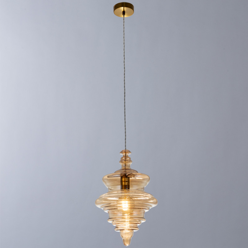 Подвесной светильник Divinare Maumee 5000/17 SP-1, диаметр 27 см, латунь