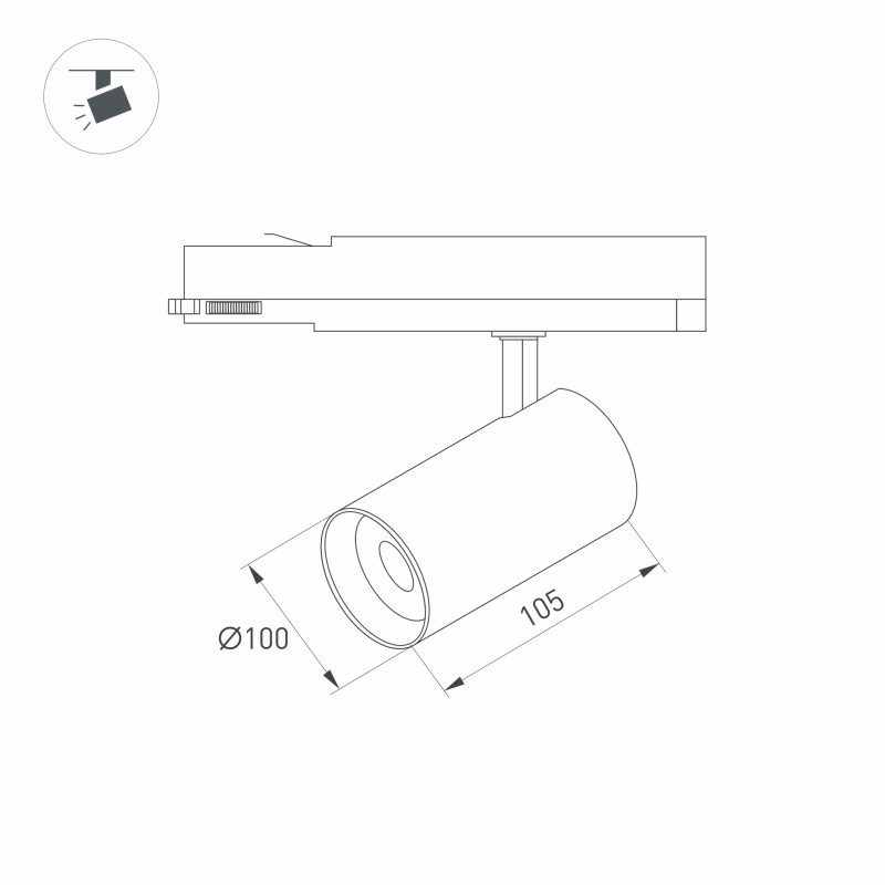Светильник на шине Arlight 031172 10,5*10* см, 30W, белый (дневной)K,