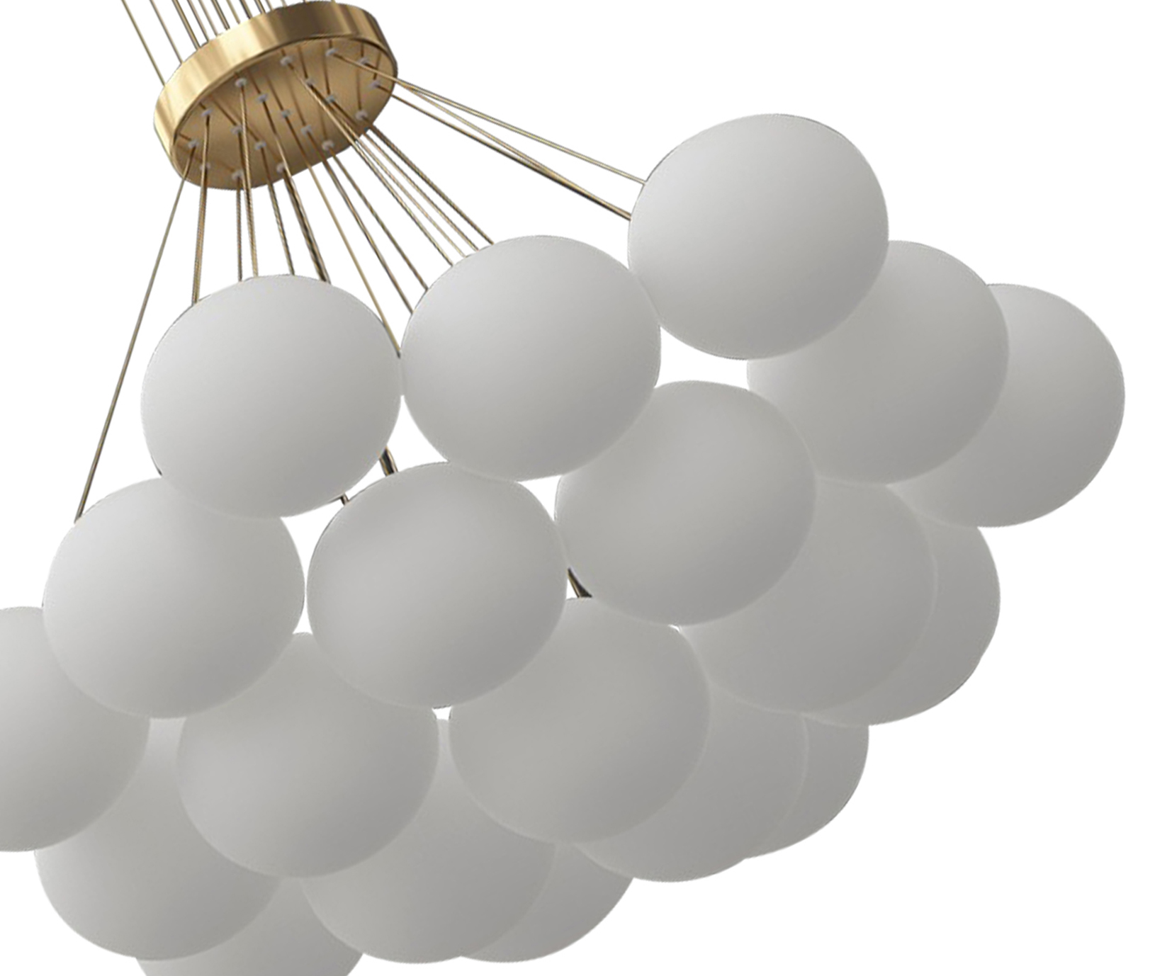 Подвесная люстра Kink Light Алди 08475-19,20 (в комплекте 19 белых и 1 цветной плафон)