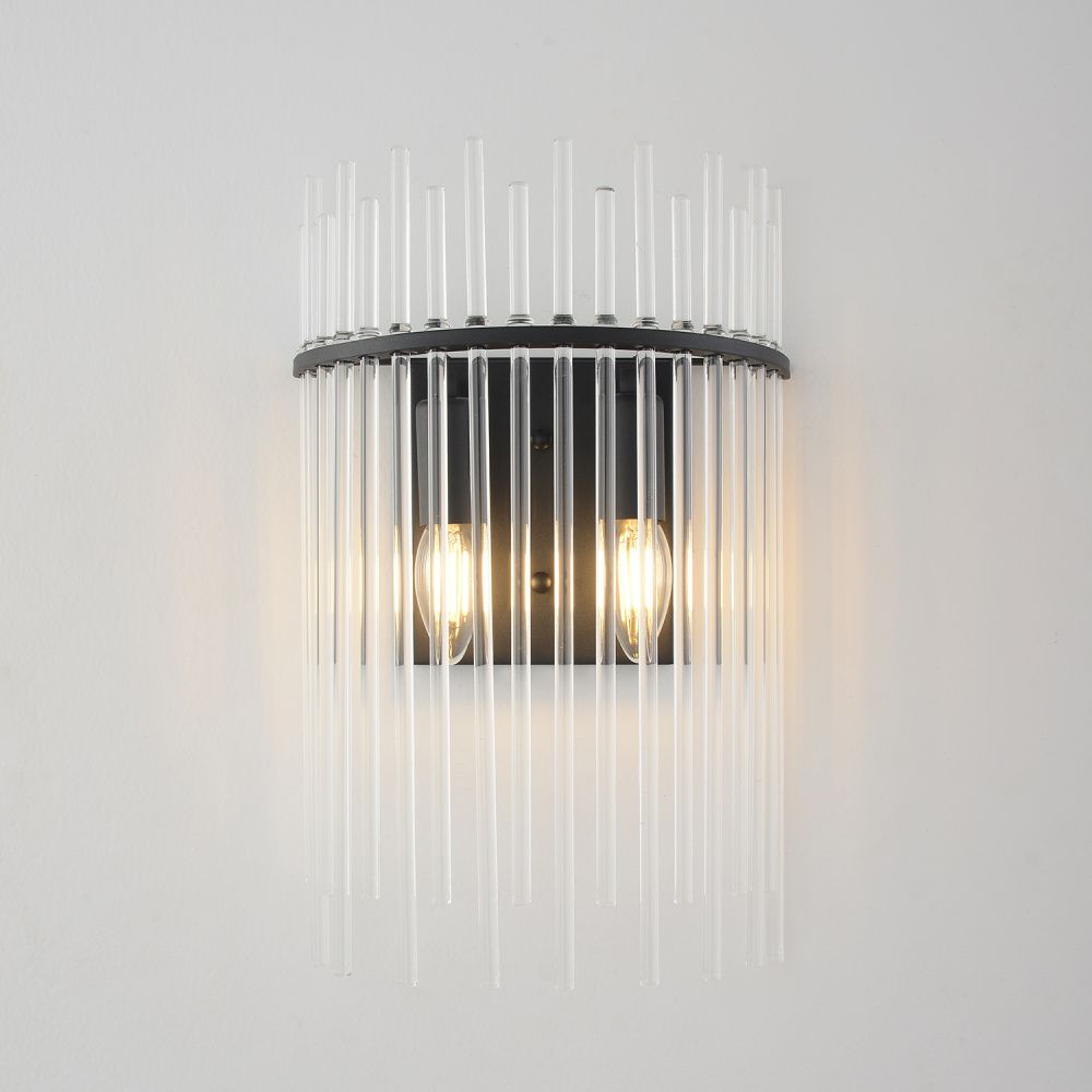 Бра 39 см, Crystal Lux CLARO AP2, черный