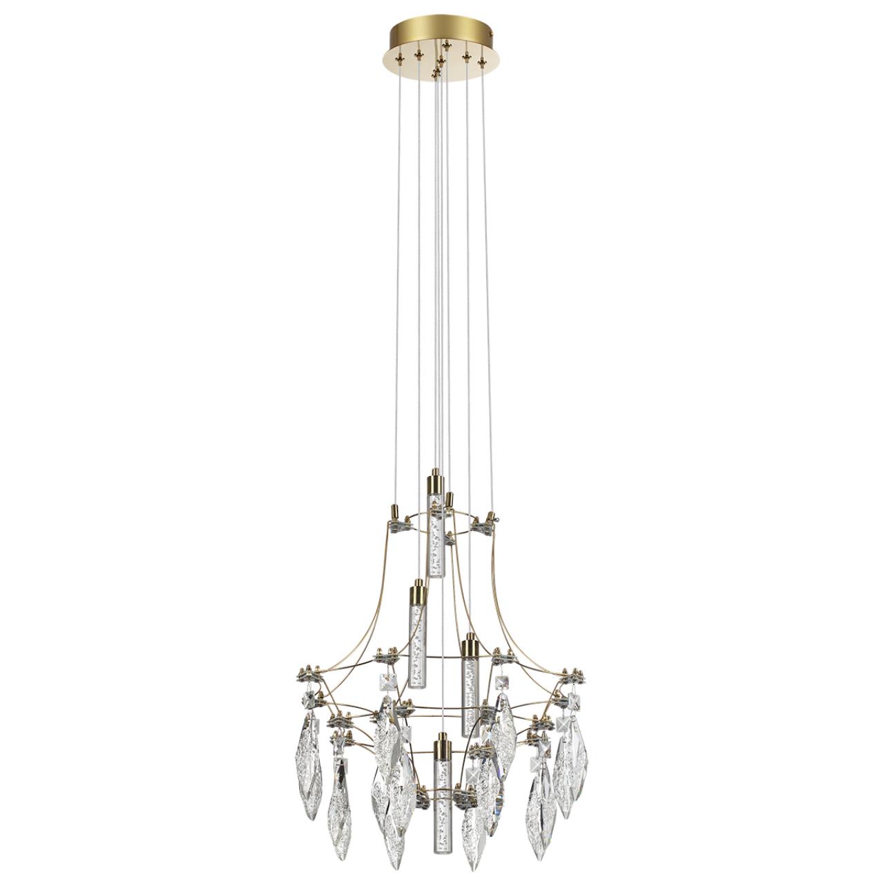 Подвесной светильник 41 см, LED*35W, 4000К, 3150lm Odeon Light Flamenco 7000/35L, золото