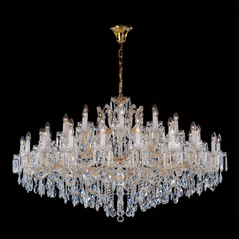 Люстра 160 см, Crystal Lux TESORO SP50 Золотой/Прозрачный