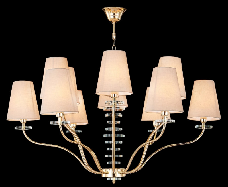 Люстра 95 см, Crystal Lux ARMANDO SP6+6 GOLD Золотой
