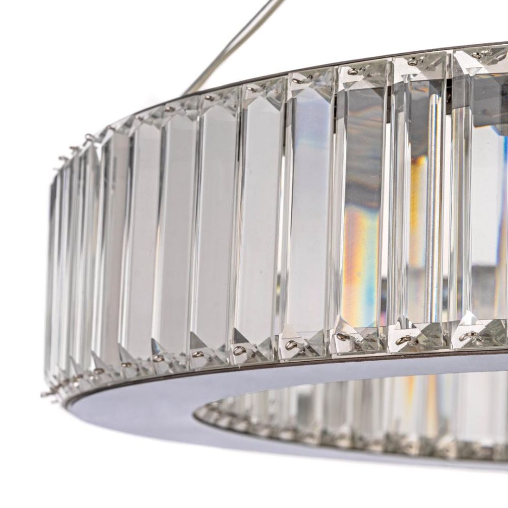 Люстра подвесная *60* см, Led лента*LED*30W, 3000/4500/6000 K, Arti Lampadari Anzio Anzio L 1.5.60.100 N, никель