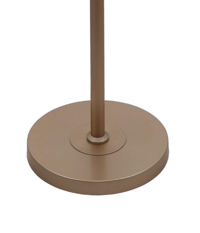 Торшер Favourite Triumph 2553-1F, D380*H1600, Каркас золотого цвета, плафон из белой ткани, стеклянный декоративный элемент в виде стеклянного шара