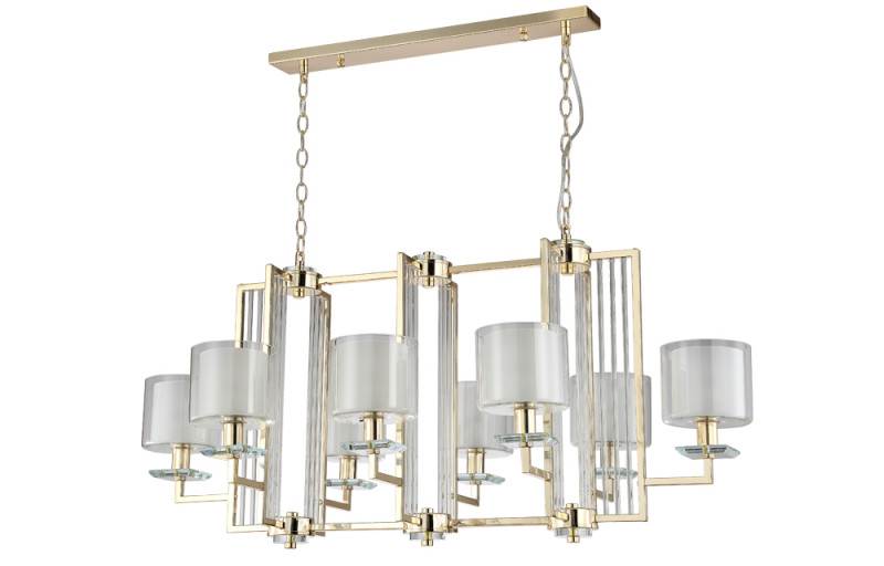 Люстра 108 см Crystal Lux NICOLAS SP8 L1000 GOLD/WHITE золото/прозрачный