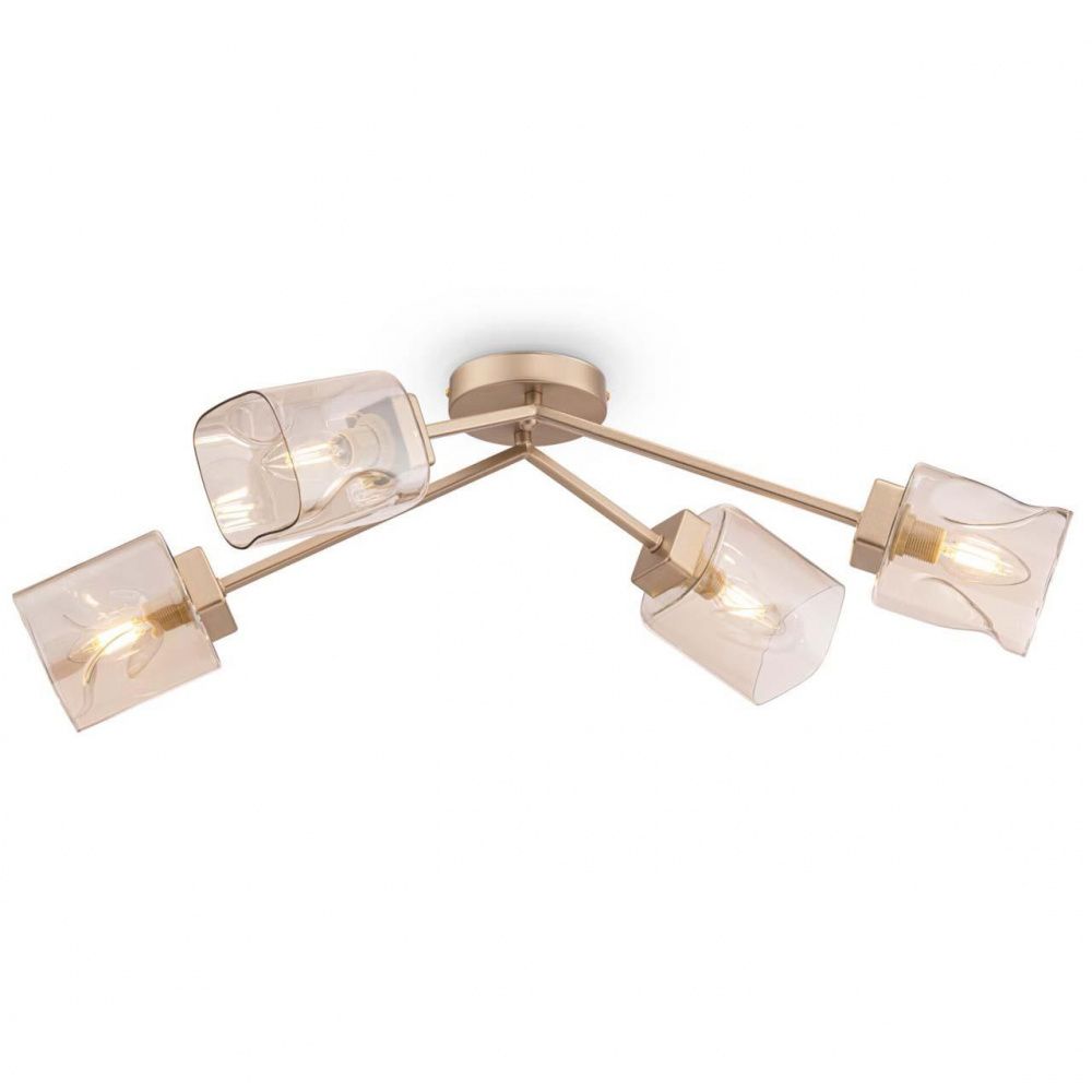 Потолочная люстра Freya Isabella FR5095CL-04G, 80 см * 29 см, матовое золото
