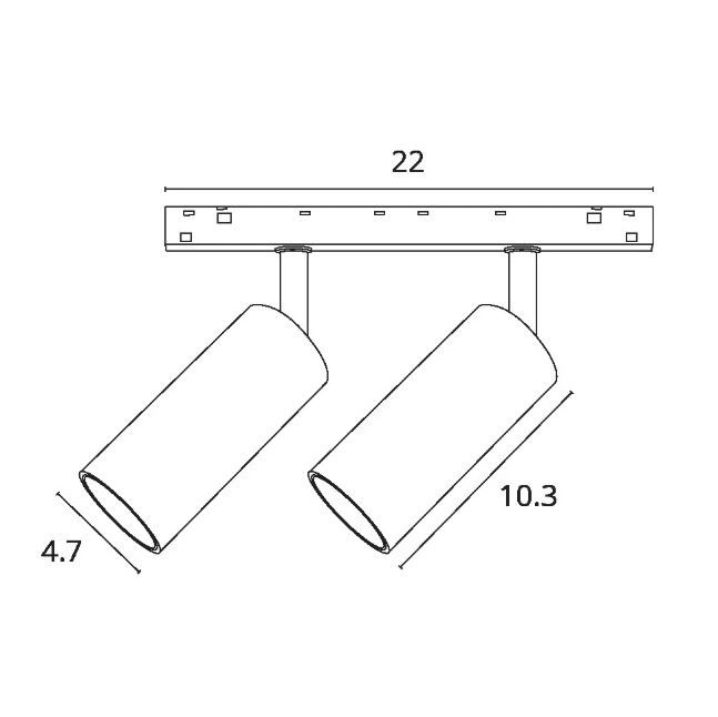 Магнитный трековый светильник 4000К, Arte Lamp OPTIMA A7260PL-2BK черный