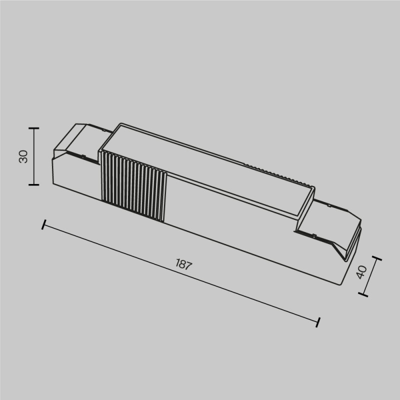 Блок питания 18,7*4*3 см, Maytoni Technical psl-tr PSL-TR40-950-1200mA белый