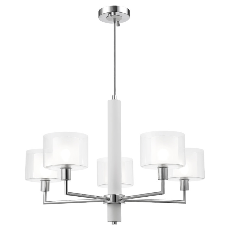 Люстра 69 см Crystal Lux MAESTRO SP-PL5 CHROME Хром/черный