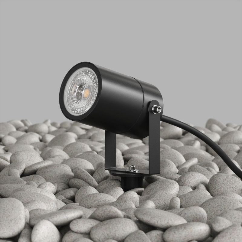 Грунтовый светильник 17*6*9- см, 1*GU10*15W, K, Denkirs MOSS DK9800-BK, черный алюминий