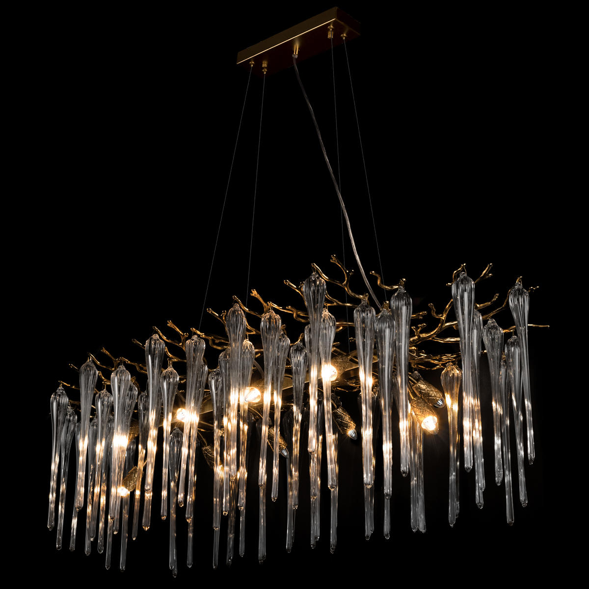 Подвесная люстра 100 см, Loft IT Waterfall 10350/1000L AB, бронза