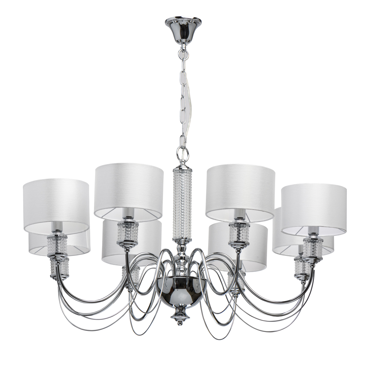 Люстра 95*95 см, 8*E14 хром/прозрачный MW-Light Онтарио 692011308