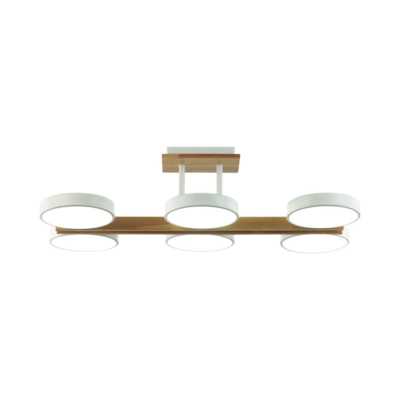 Потолочный светильник 33*65*17 см, 1*LED*72W 3000-4000-6000K Lumion Plato 8030/108CL белый, дерево