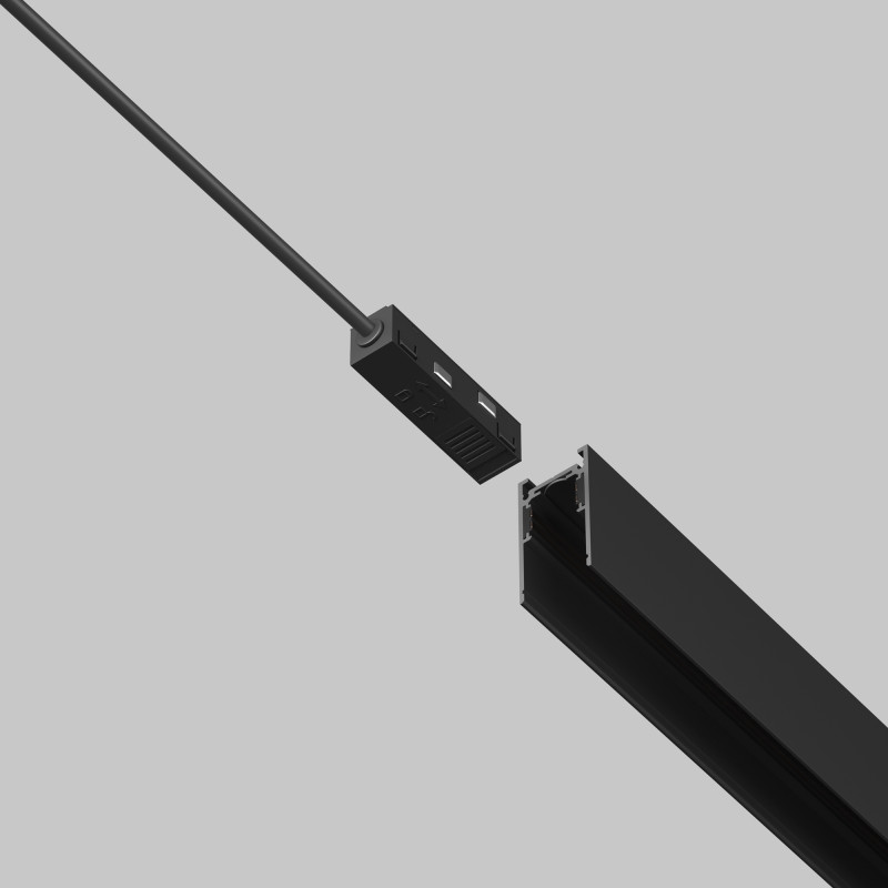 Подвод питания 35*1,7*1,9 см, Maytoni Technical Accessories for tracks Exility TRA034B-42B-1 черный