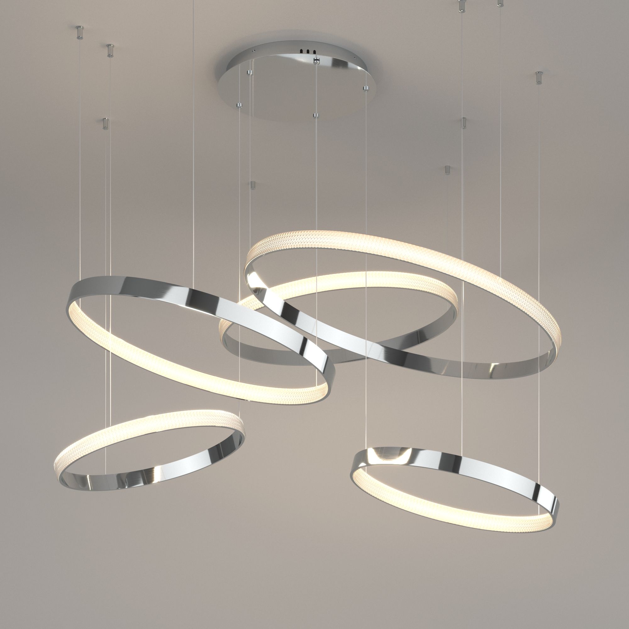 Светильник 128*142*110 см, *LED, 160W, 3300;4200;6500 Eurosvet Posh 90175/5, хром