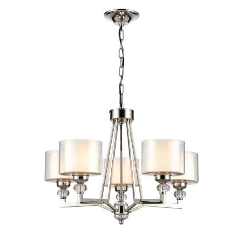 Подвесная люстра  66*148 см, 5*E27 хром Vele Luce Lotus VL1053L05