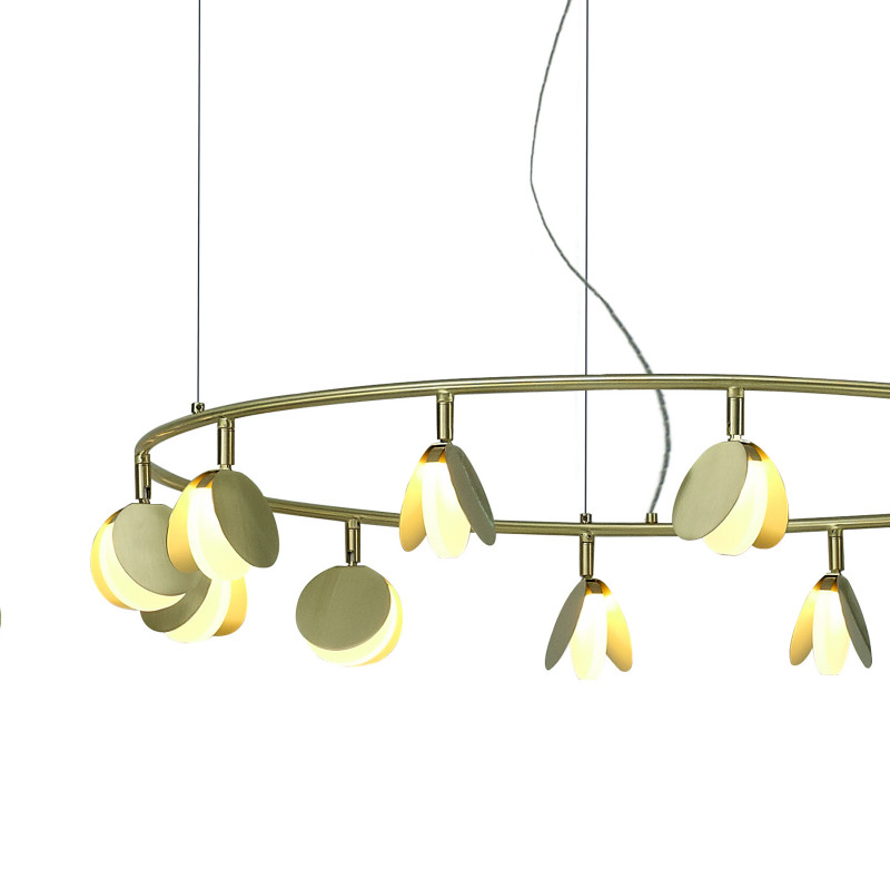 Подвесной светильник *198*200 см, LED *  120W, 3000К Mantra Shell 7355, золотой