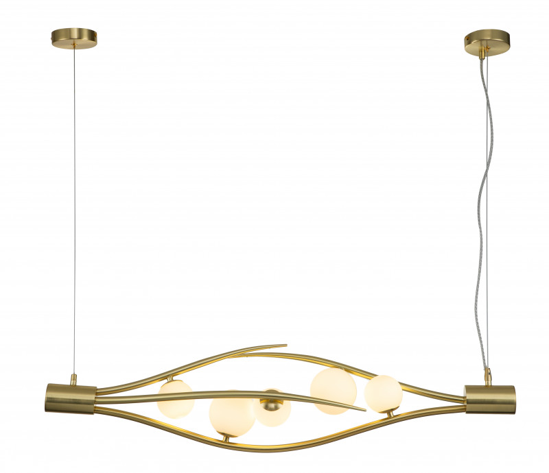 Подвесной светильник 1000*205*230/1385 мм, 5*G9 золото Indigo Flusso V000230, 11025/5P Gold