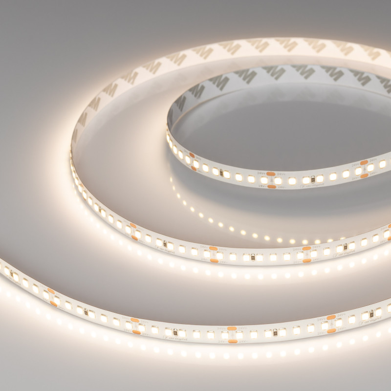 Лента RT-A168-10mm 24V Warm3500 (17 W/m, IP20, 2835, 5m) (Arlight, Открытый) 028602(2). Цена указана за 5 метров. Продается кратно 5 метрам.