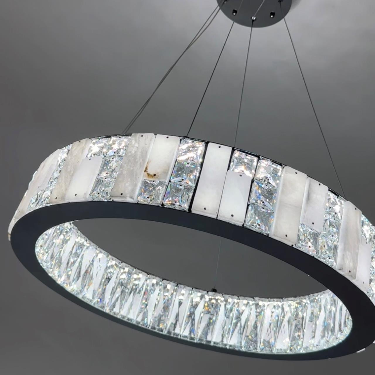 Подвесная люстра 60x50см, LED, 30Вт, 3000 / 6000K, Modelux ML.6985.600P CR Хром