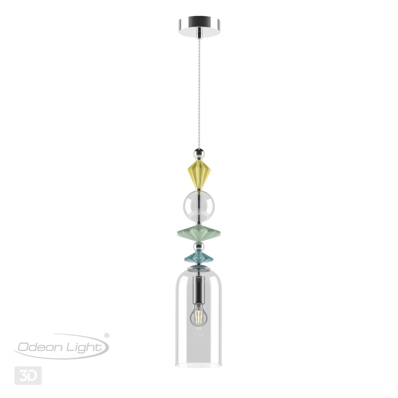 Подвесной светильник диаметр 11 см Odeon Light Bizet 4893/1 Хром