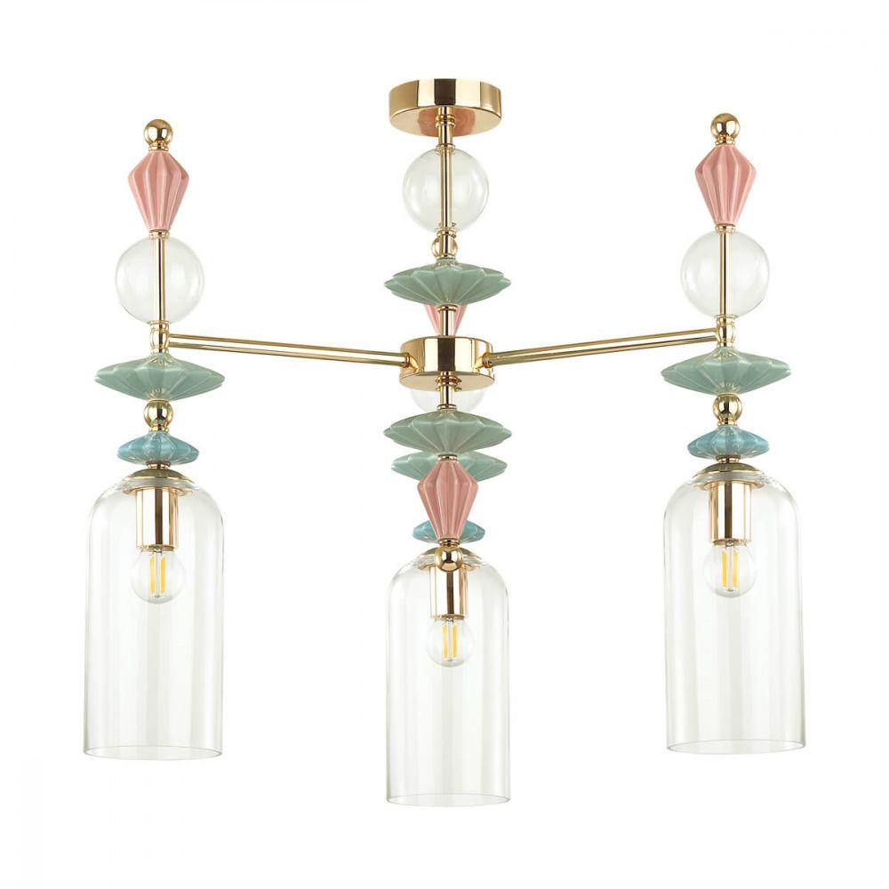 Подвесная люстра диаметр 65 см Odeon Light Bizet 4855/3C Золото