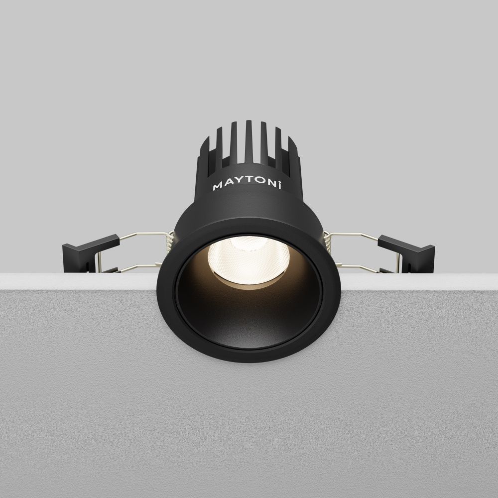 Встраиваемый светильник  DL115-10W-4K-B **-8,2 см, *LED*10W, 4000K, Maytoni technical Dip DL115-10W-4K-B, Черный