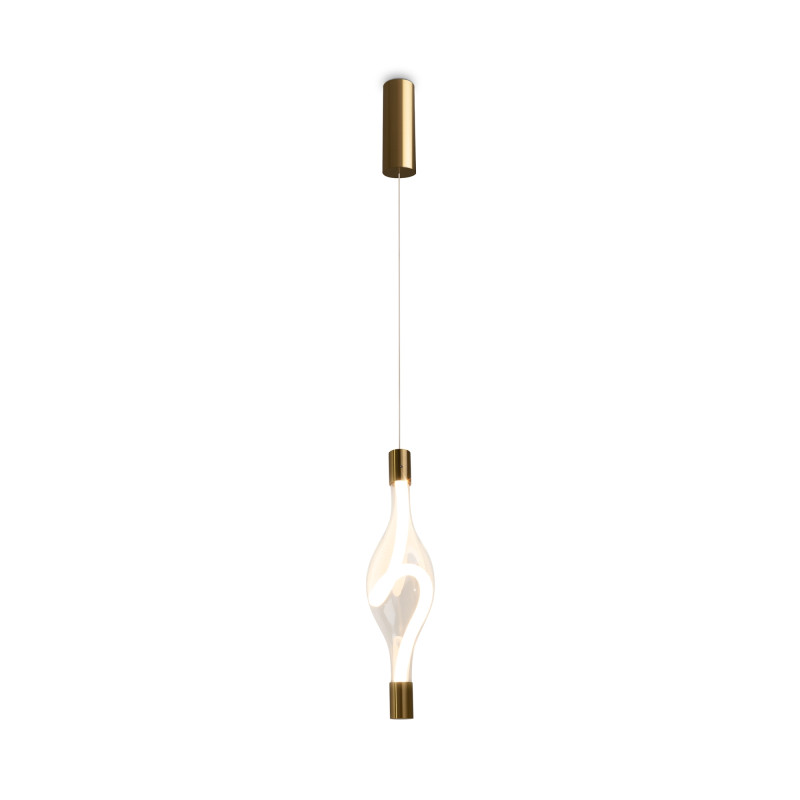 Подвесной светильник 12*12*364 см, LED, 3000К, Maytoni LOOP MOD290PL-L14BS3K латунный