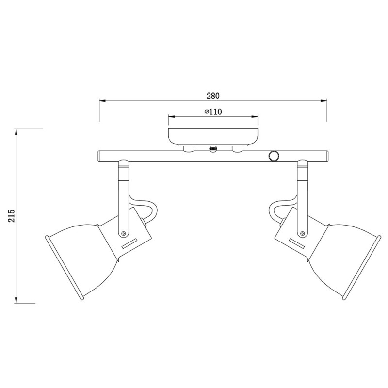 Светильник спот Arte Lamp A1677PL-2GY серый 
