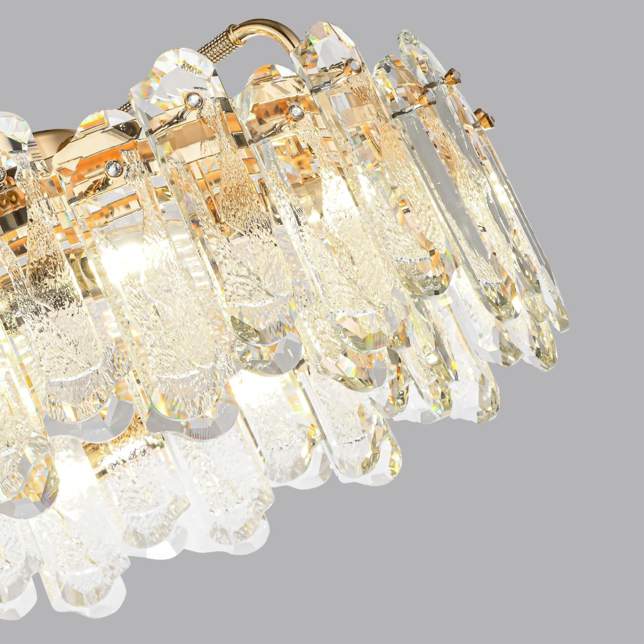 Люстра 60*60*150 см, E14 10*10*40W,  К, Odeon Light Bullon 5069/10, золото/прозрачный