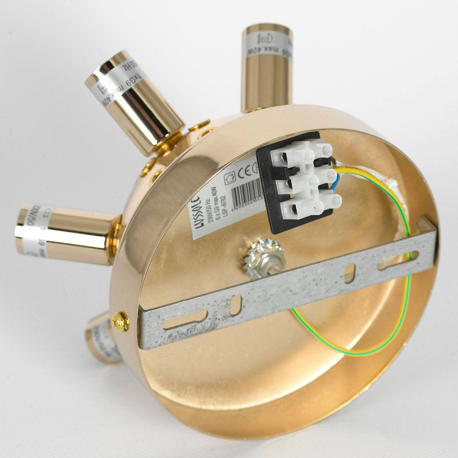 Люстра потолочная Lussole LSP-8782, 60*35 см, блестящее золото