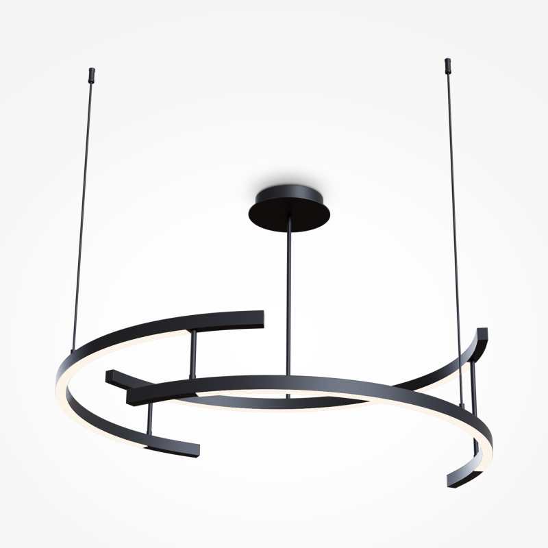 Люстра на штанге 83*83*85 см, LED, 3000К-4000К, Maytoni LINE  MOD016PL-L52BK черный