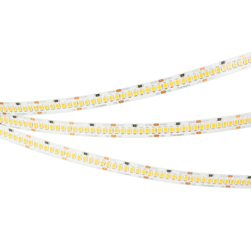 Лента RT-A252-10mm 24V Warm2700 (11 W/m, IP20, 2835, 5m) (Arlight, Открытый) 022653(2). Цена указана за 5 метров. Продается кратно 5 метрам.