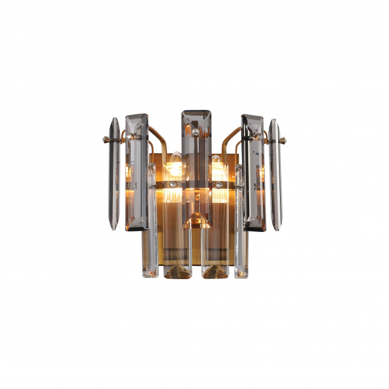 Бра 23*13*21 см, 2*E14 40W Бронза, Дымчатый, Прозрачный Stilfort Ton 2159/05/02W