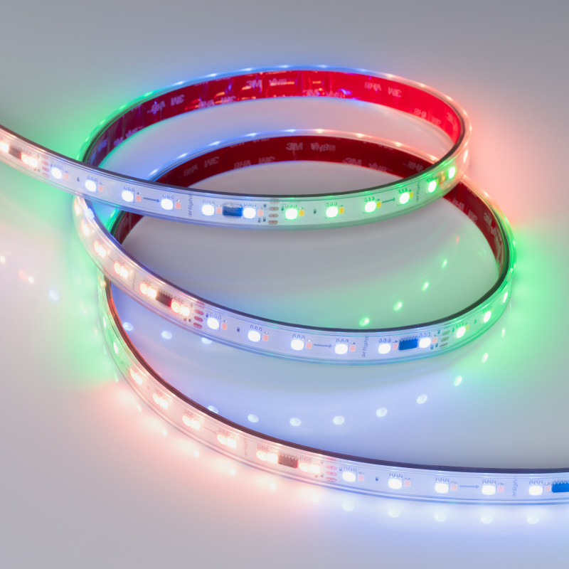 Лента герметичная SPI-P-BA120-14mm 24V RGBW-Day-PX6-BPT (16 W/m, IP66, 5060/2835, 5m) (Arlight, бегущий огонь) 040623. Цена указана за 5 метров. Продается кратно 5 метрам.