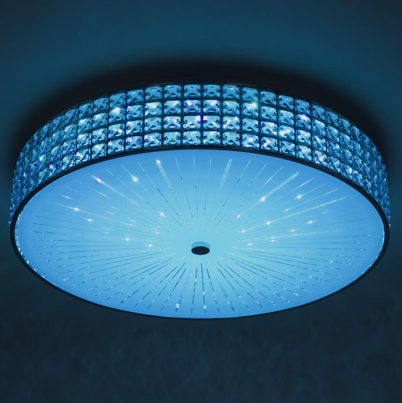 Люстра хрустальная 61 см, 105W, 3000-5500К Citilux Портал CL32410G1 LED RGB с пультом хром