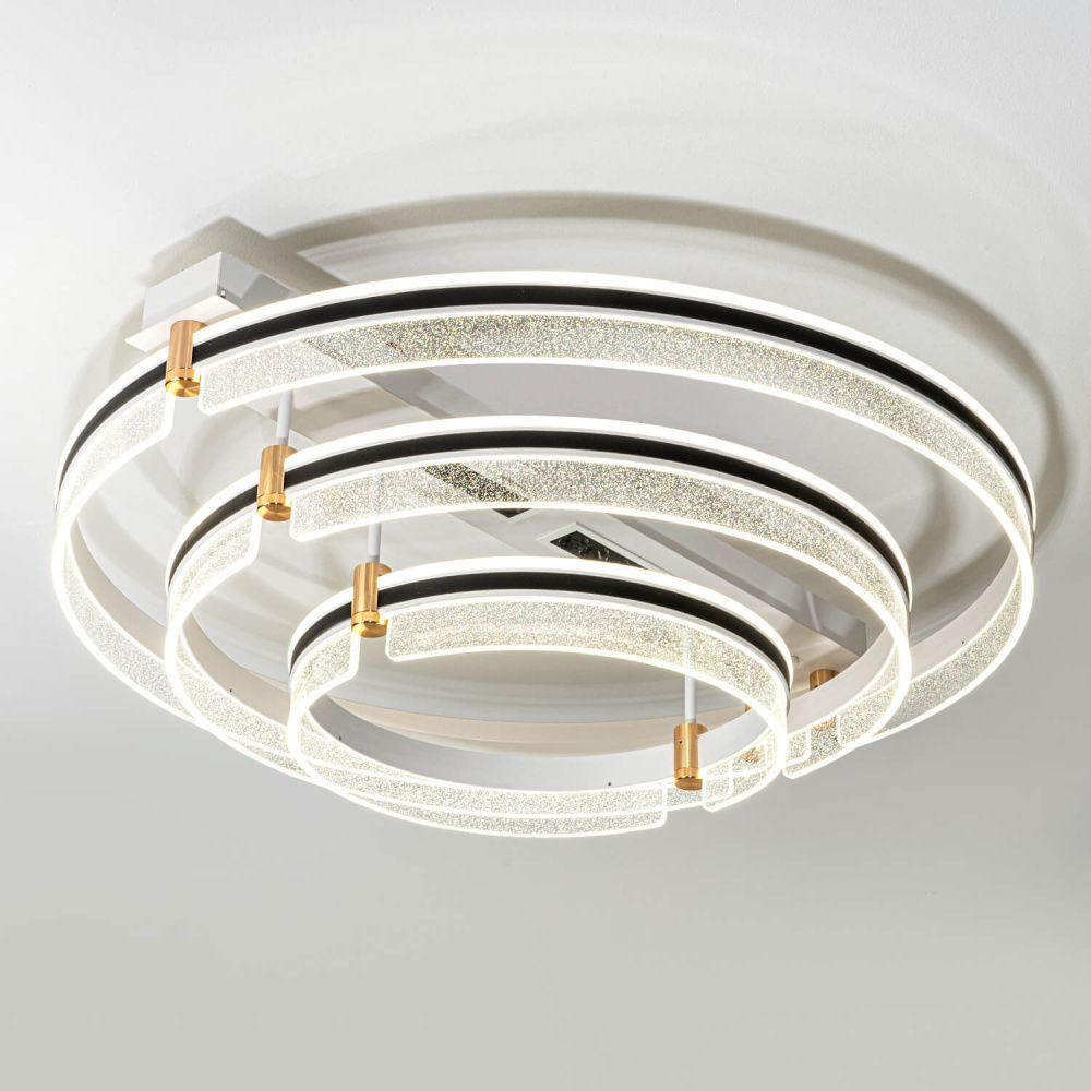 Потолочный светильник *80*25- см, *LED*265W, 3000-6000K, MODELIGHT  MDL.1059.830CL WH, Черный, Золото, Белый