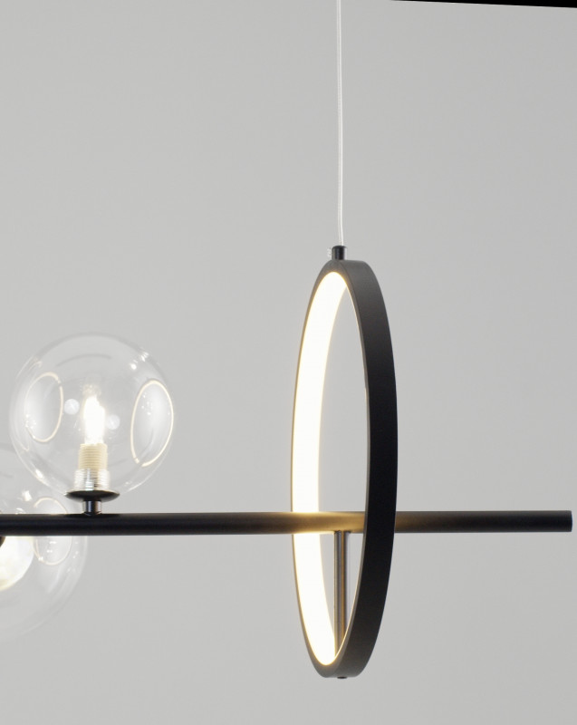 Подвесная люстра 30*120 см, G9 400 W, Moderli Dakisa V10300-10P Черный