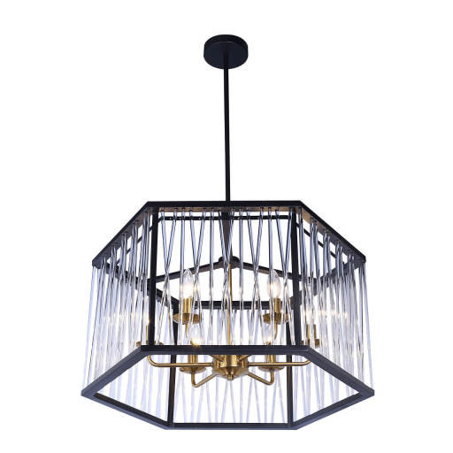 Подвесная люстра  65*103 см, 6*E14 золото Vele Luce Merluzzo VL1482L06