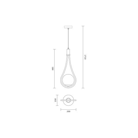 Подвесной светильник  20*171 см, 1*G9 хром Vele Luce Fleet VL5194P11