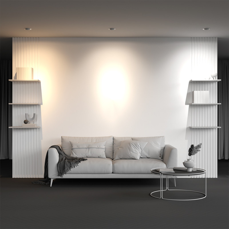 Встраиваемый светильник 9,9*9,9*4,9 см, LED, 9W, Maytoni Technical Move DL060-9W3-4-6K-TRS-W белый