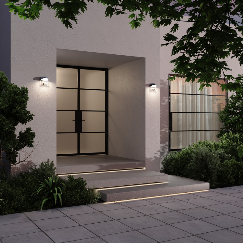 Светильник настенный 16,1*9,9*18,4 см, LED, 7W, 3000К, Maytoni Gloss O447WL-L7GF3K серый